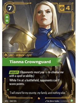 Tianna Crownguard de Riftbound en 02 - Spiritforged | La Cueva Roja
