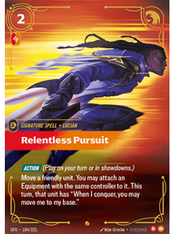 Relentless Pursuit de Riftbound en 02 - Spiritforged | La Cueva Roja