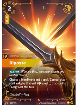 Riposte de Riftbound en 02 - Spiritforged | La Cueva Roja