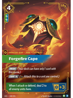Forgefire Cape de Riftbound en 02 - Spiritforged | La Cueva Roja