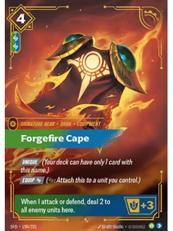 Compra Forgefire Cape de Riftbound al mejor precio (1,50 €)