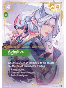 Compra Aphelios, Exalted (V.2 - Showcase) de Riftbound al mejor precio