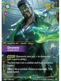 Compra Draven, Audacious (V.2 - Showcase) de Riftbound al mejor precio