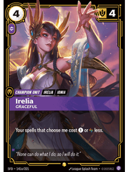Irelia, Graceful (V.2 - Showcase) de Riftbound en 02 - Spiritforged | La Cueva Roja