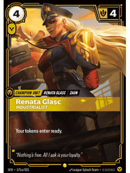 Renata Glasc, Industrialist (V.2 - Showcase) de Riftbound en 02 - Spiritforged | La Cueva Roja