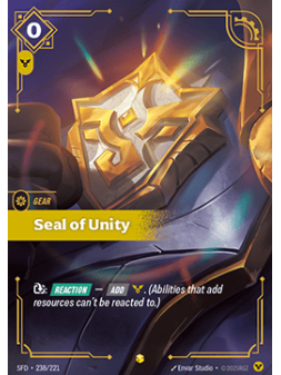 Seal of Unity de Riftbound en 02 - Spiritforged | La Cueva Roja