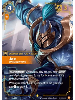 Compra Jax, Unrelenting (V.2 - Showcase) de Riftbound al mejor precio 