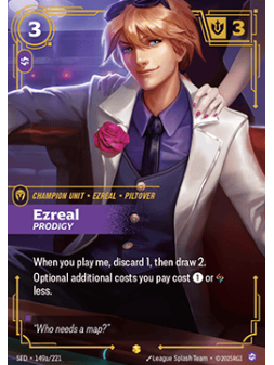 Ezreal, Prodigy (V.2 - Showcase) de Riftbound en 02 - Spiritforged | La Cueva Roja