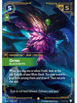 Compra Ornn, Blacksmith (V.2 - Showcase) de Riftbound al mejor precio 