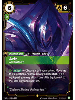Azir, Ascendant (V.2 - Showcase) de Riftbound en 02 - Spiritforged | La Cueva Roja