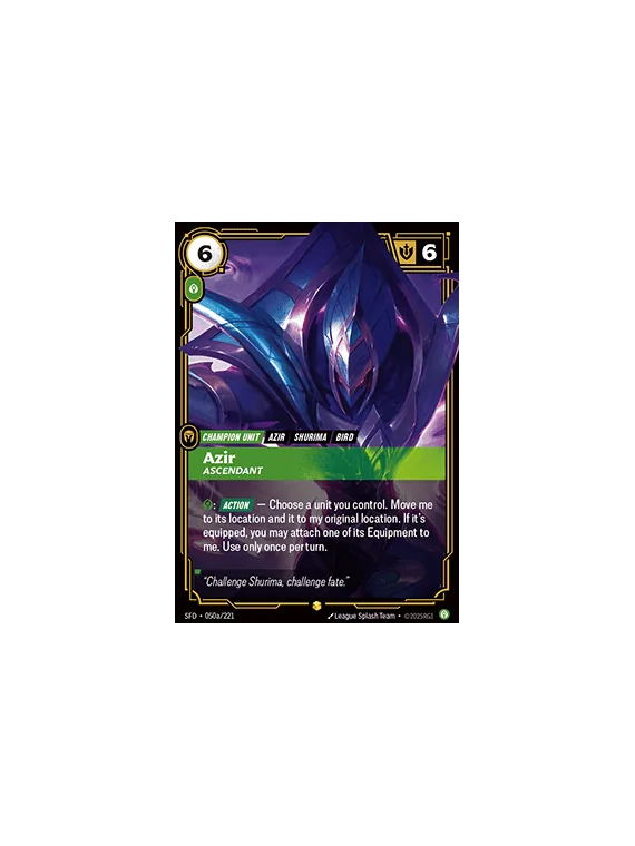 Compra Azir, Ascendant (V.2 - Showcase) de Riftbound al mejor precio (