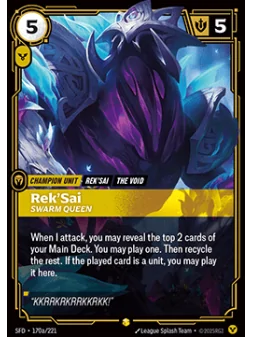 Compra Rek'Sai, Swarm Queen (V.2 - Showcase) de Riftbound al mejor pre