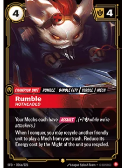 Compra Rumble, Hotheaded (V.2 - Showcase) de Riftbound al mejor precio