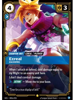 Compra Ezreal, Dashing (V.2 - Showcase) de Riftbound al mejor precio (