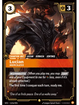 Compra Lucian, Merciless (V.2 - Showcase) de Riftbound al mejor precio