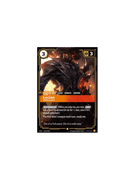 Compra Lucian, Merciless (V.2 - Showcase) de Riftbound al mejor precio