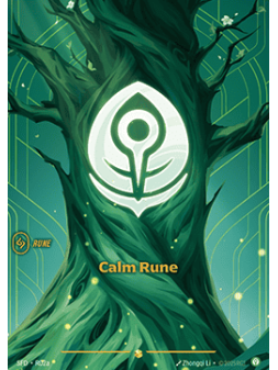 Calm Rune (V.2 - Showcase) de Riftbound en 02 - Spiritforged | La Cueva Roja