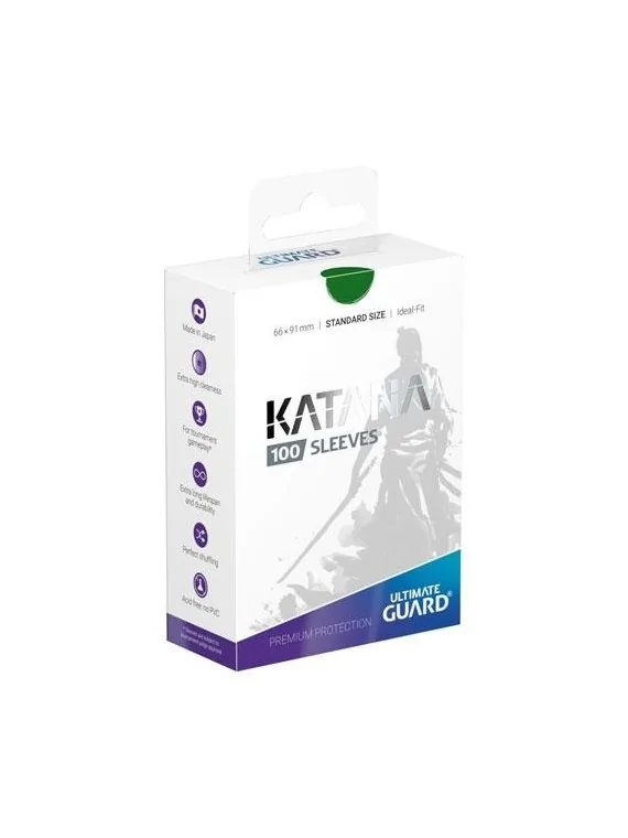 Compra Ultimate Guard Katana Sleeves Tamaño Estándar Verde (100) de Ul