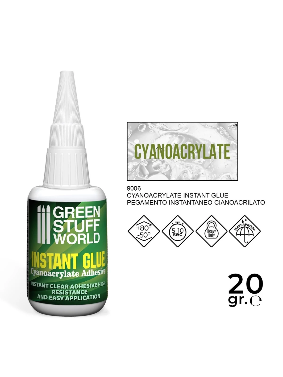 Compra Pegamento Cianoacrilato 20gr de Green Stuff World al mejor prec