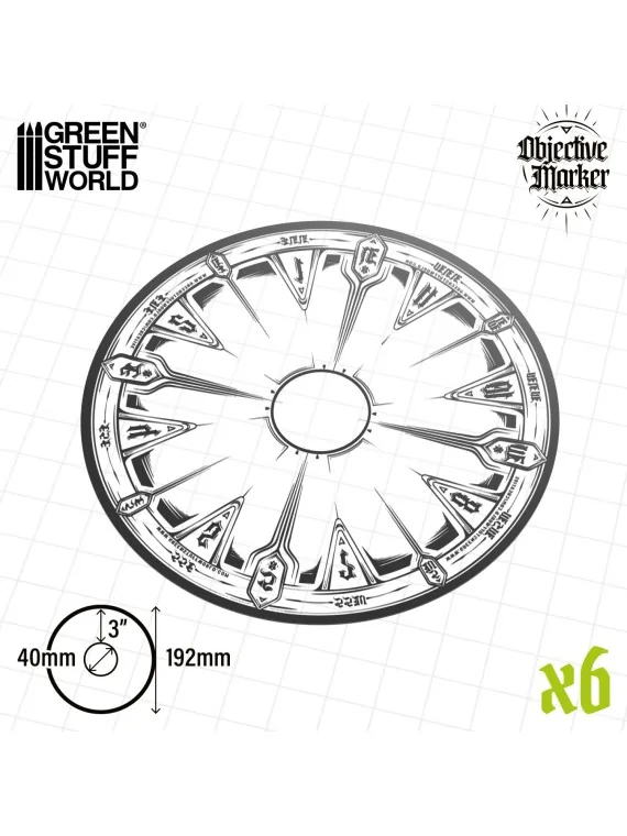 Compra Marcadores de Objetivos Wh40k Compatibles Transparentes de Gree