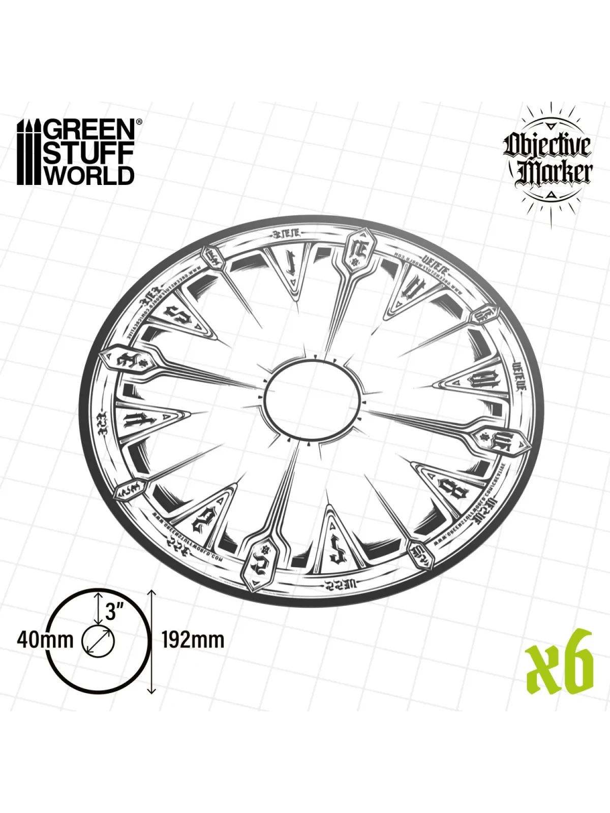 Compra Marcadores de Objetivos Wh40k Compatibles Transparentes de Gree