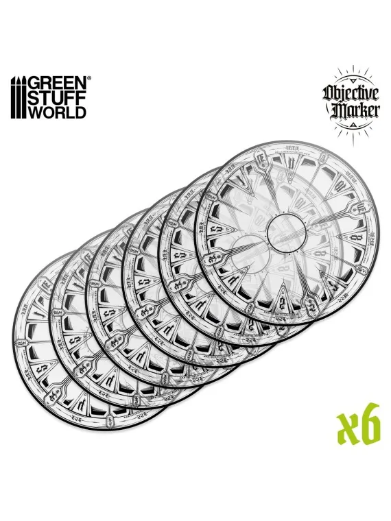 Compra Marcadores de Objetivos Wh40k Compatibles Transparentes de Gree