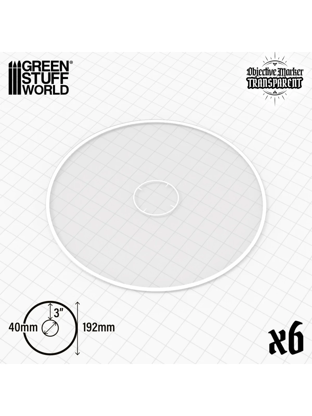 Compra Marcadores de Objetivos Básicos Wh40k Compatibles Transparentes