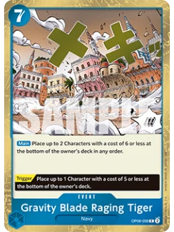 Compra Gravity Blade Raging Tiger (OP06-058) (V.1) de Bandai al mejor 