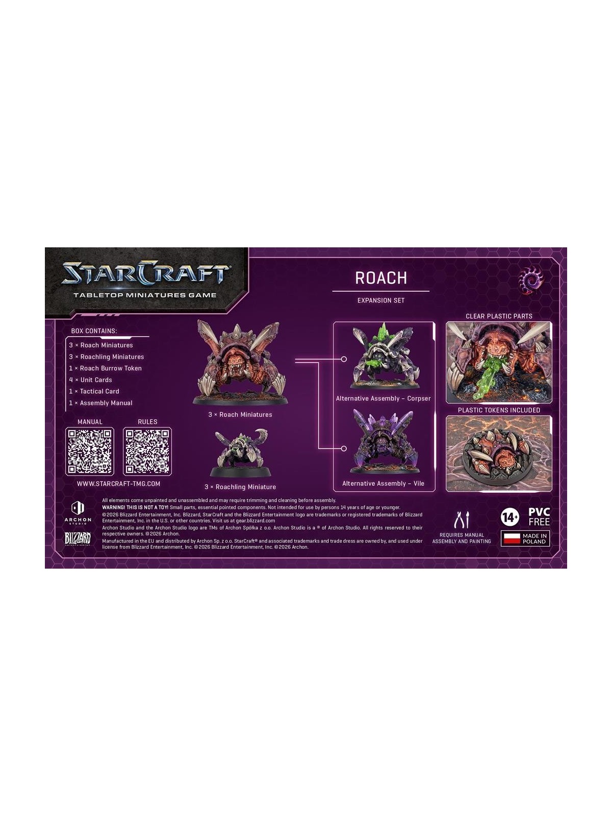 StarCraft The Miniatures Game: Roach – Zerg – Expansion (Ingles)