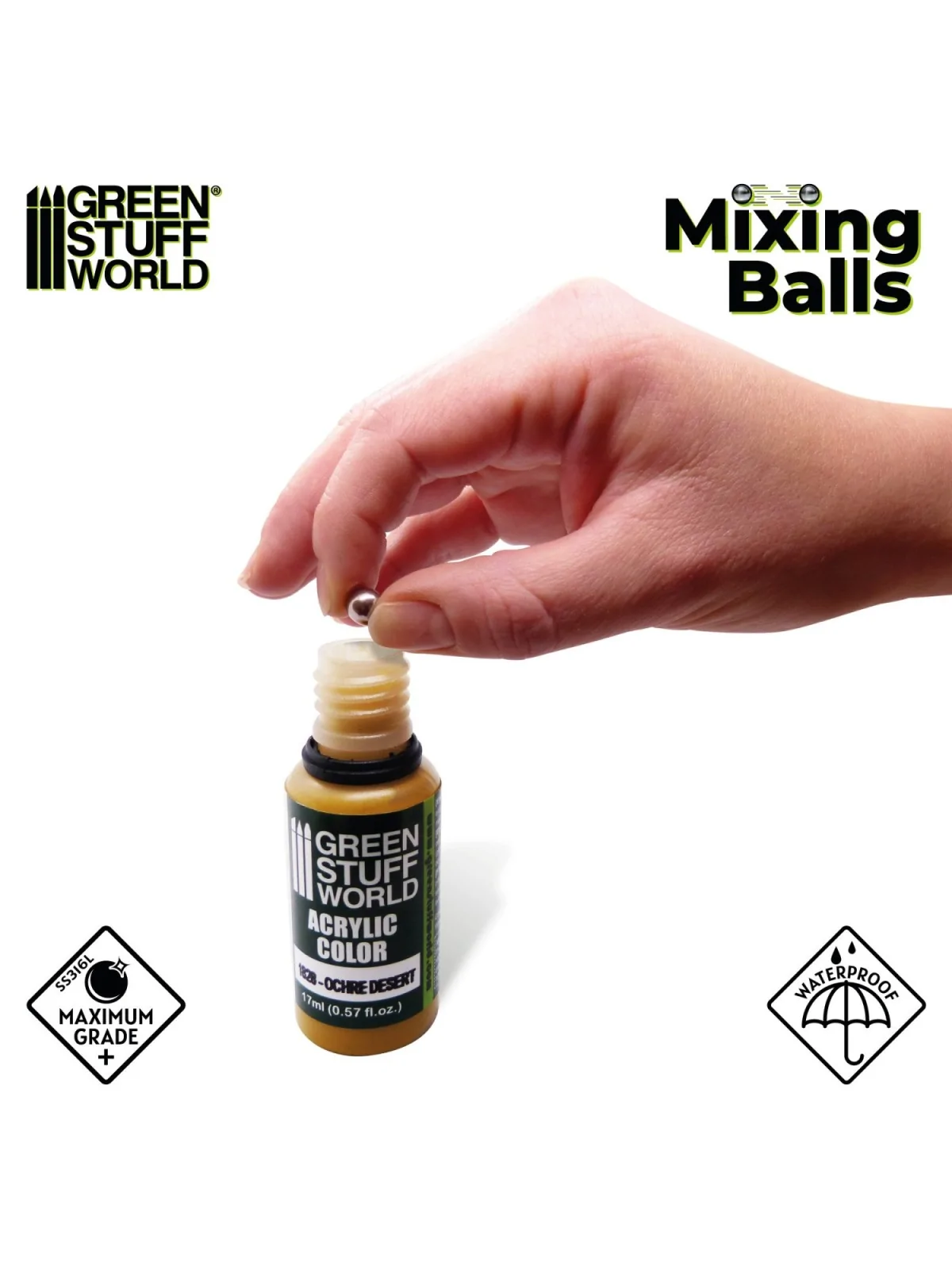 Compra Bolas Mezcladoras Pintura 6,35mm (Green Stuff World) de Green S