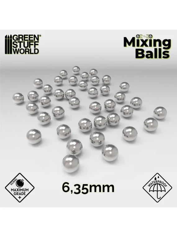 Compra Bolas Mezcladoras Pintura 6,35mm (Green Stuff World) de Green S