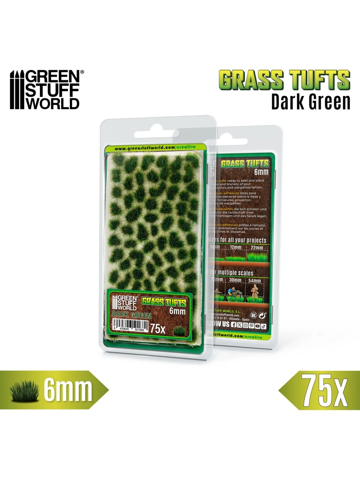 Compra Matas Cesped: Tufts 6 mm Verde Oscuro (Green Stuff World) de Gr