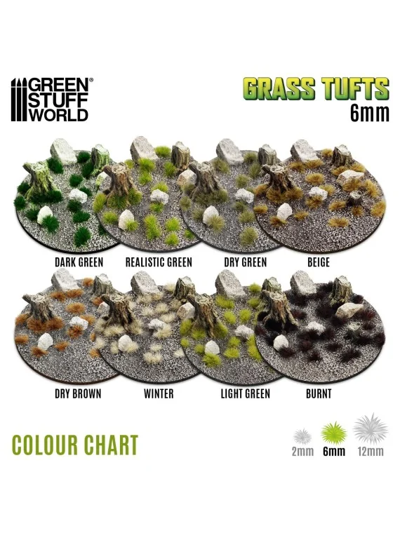 Compra Matas Cesped: Tufts 6 mm Verde Oscuro (Green Stuff World) de Gr