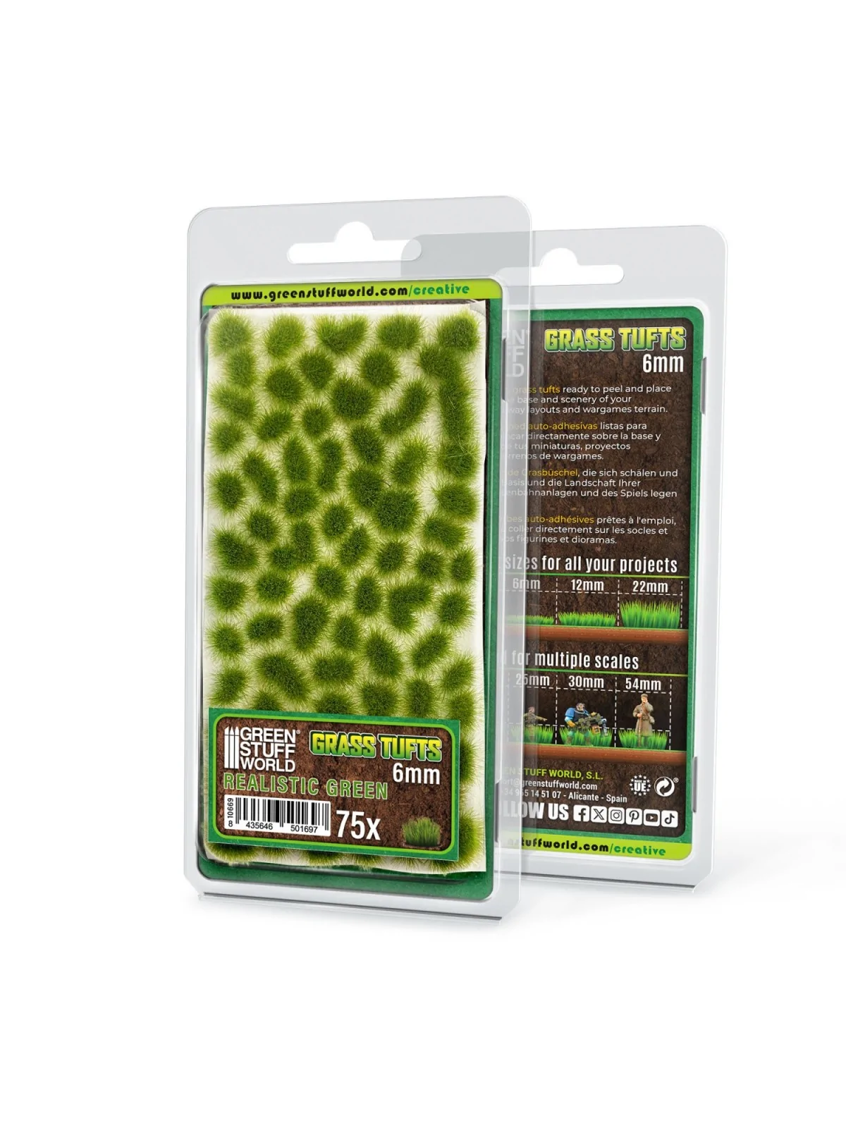 Compra Matas Cesped: Tufts 6 mm Verde Realista (Green Stuff World) de 