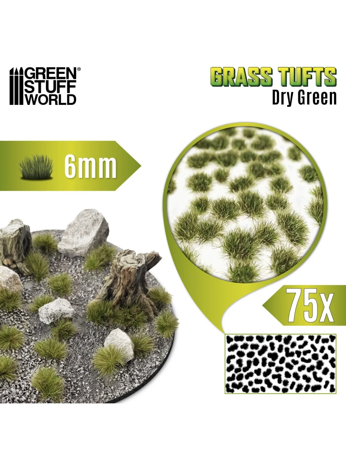 Compra Matas Cesped: Tufts 6 mm Verde Seco (Green Stuff World) de Gree