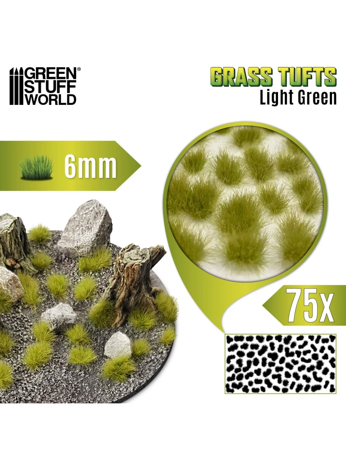 Compra Matas Cesped: Tufts 6 mm Verde Claro (Green Stuff World) de Gre