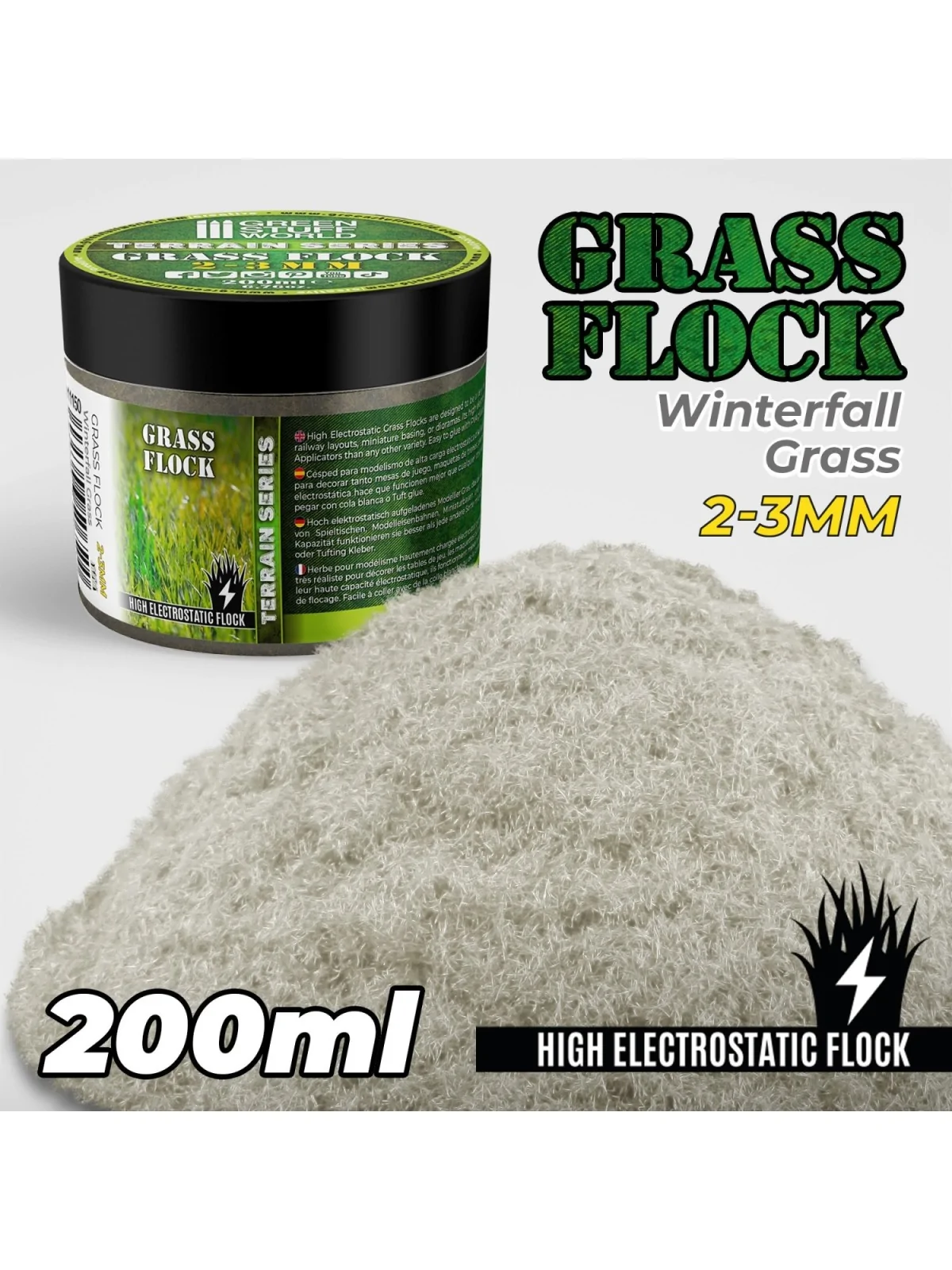 Compra Cesped Electrostatico 2-3mm: Winterfall Grass 200ml (Green Stuf