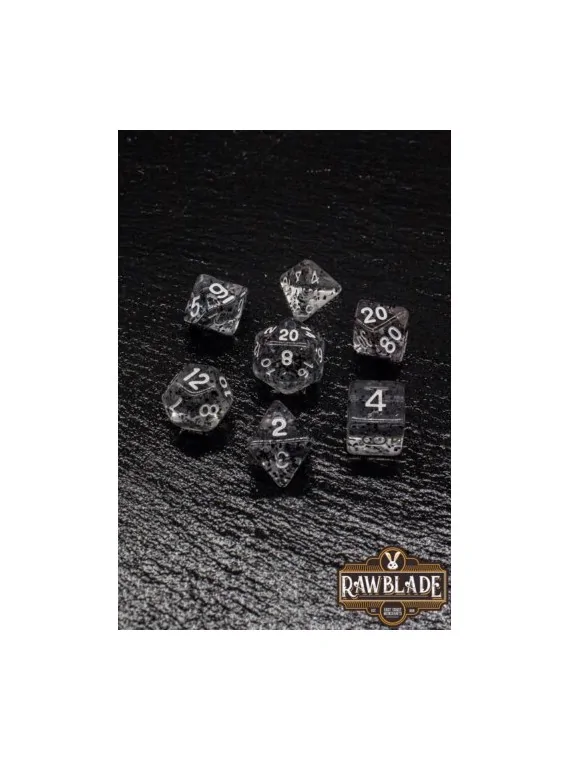 Rawblade Transparent Clear Dice Set