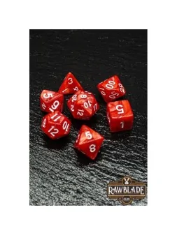 Rawblade Marble Red Dice Set
