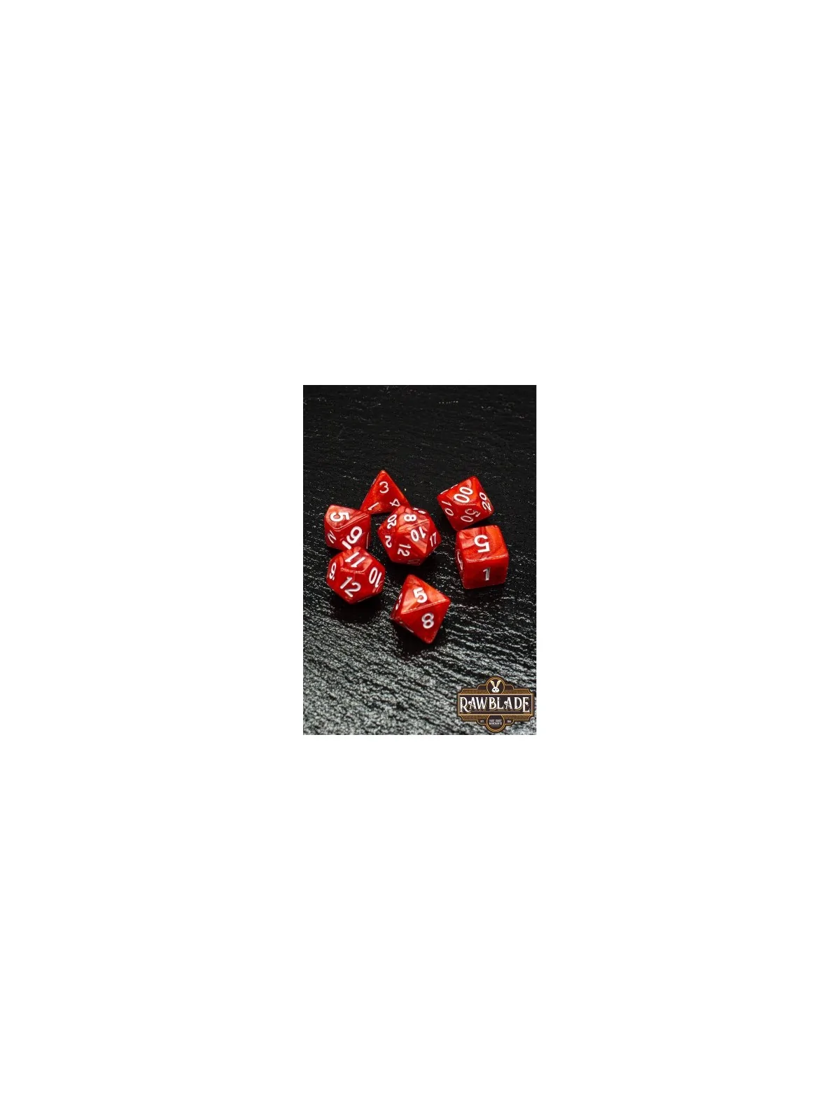 Rawblade Marble Red Dice Set