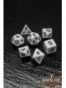 Rawblade Opaque White Dice Set