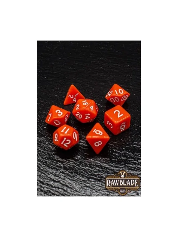Rawblade Opaque Orange Dice Set