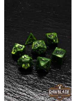 Rawblade Marble Dark Green Dice Set