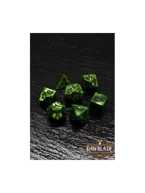 Rawblade Marble Dark Green Dice Set
