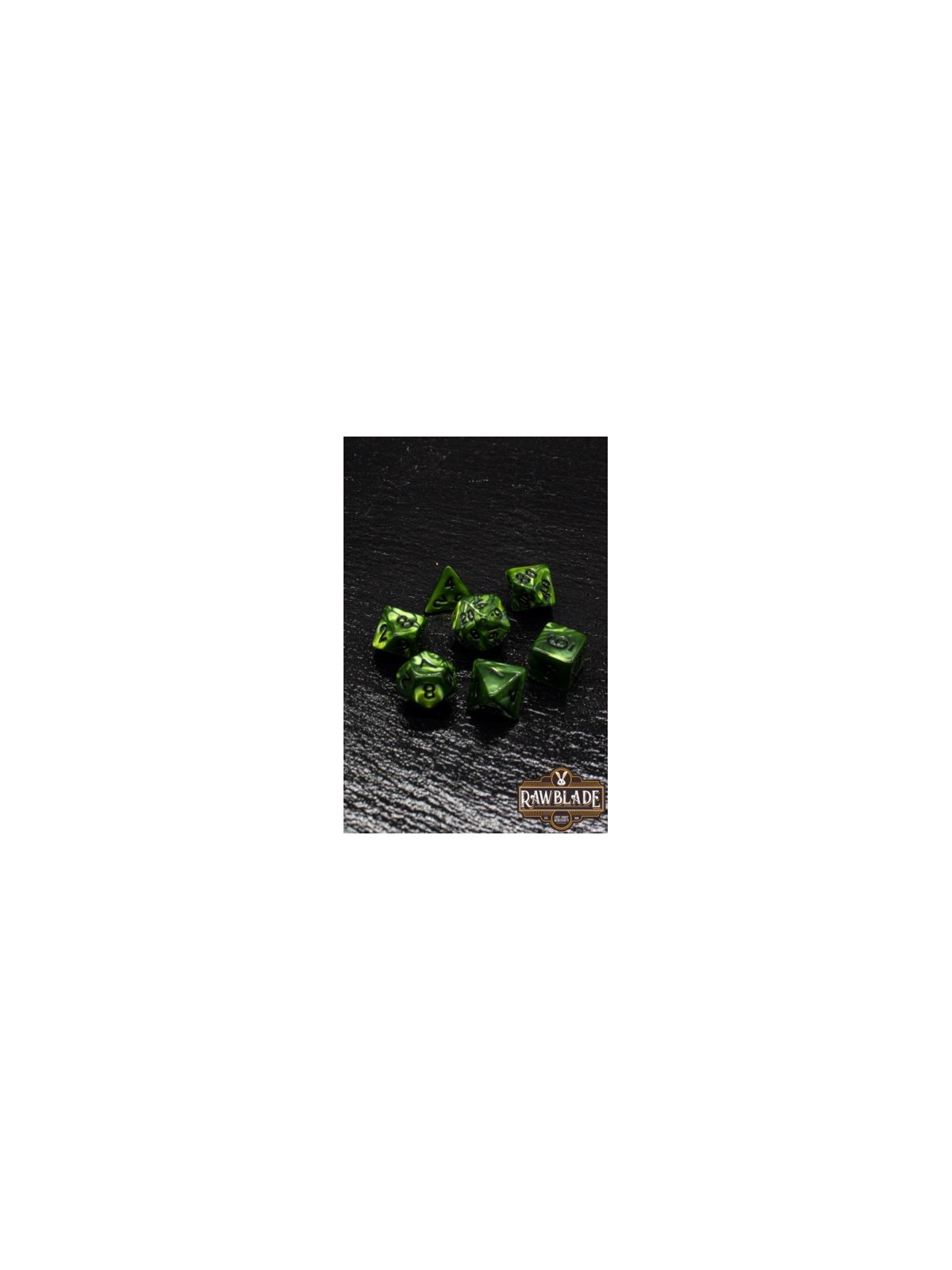 Rawblade Marble Dark Green Dice Set