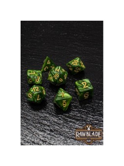 Rawblade Marble Dark Forest Dice Set