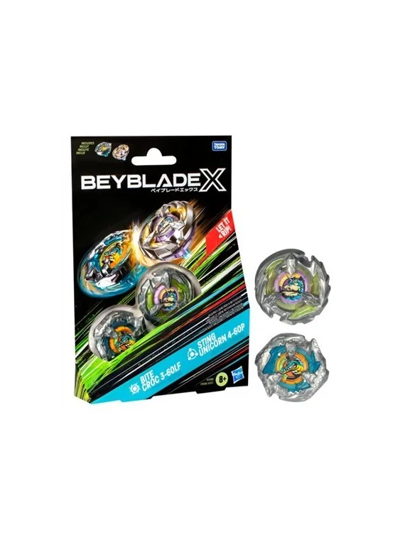 Compra Beyblade X: Bite Croc 3-60LF + Sting Unicorn 4-60P (Dual Booste