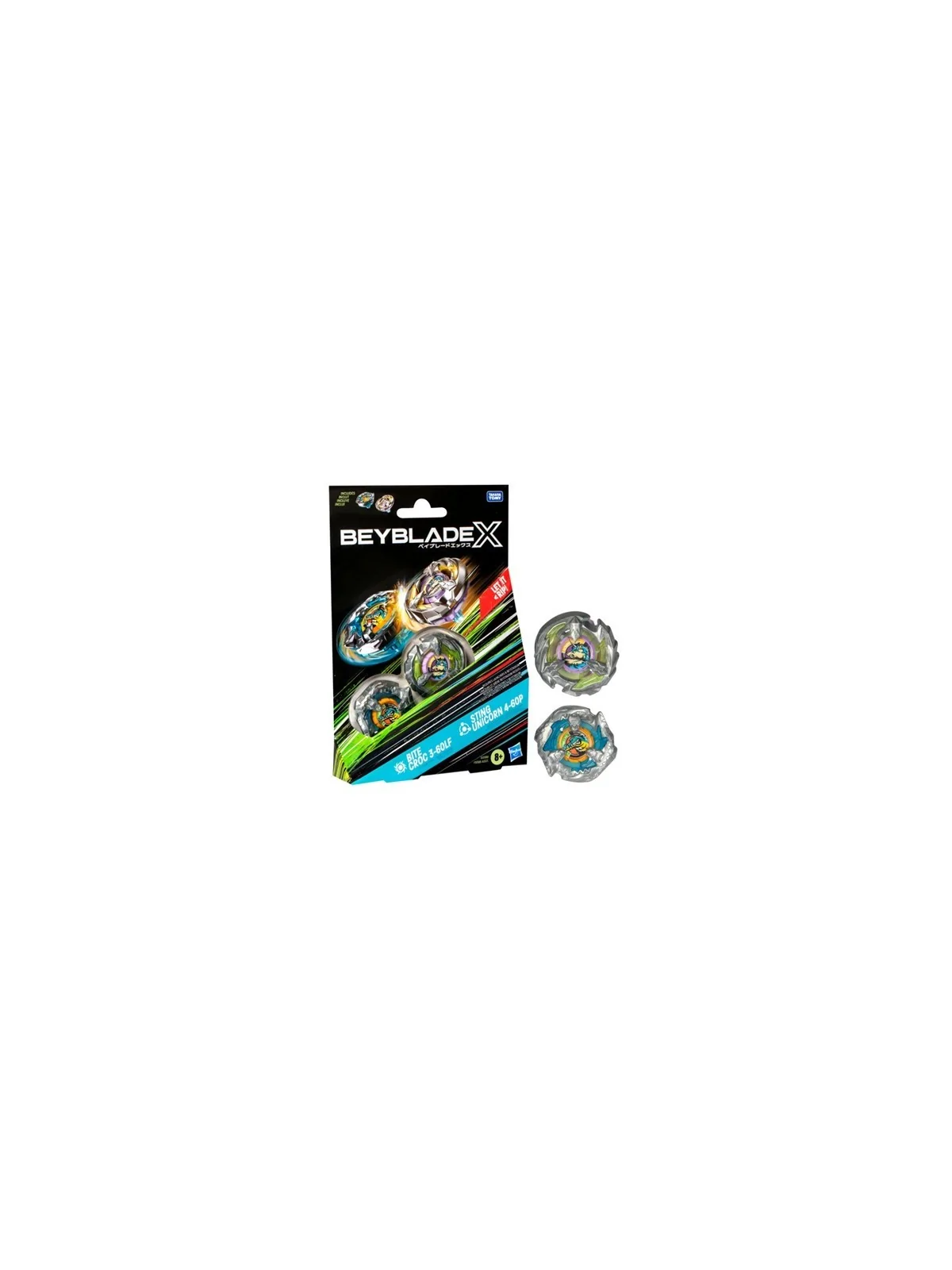 Compra Beyblade X: Bite Croc 3-60LF + Sting Unicorn 4-60P (Dual Booste