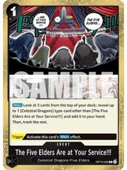 Compra The Five Elders Are at Your Service!!! (OP13-096) de Bandai al 