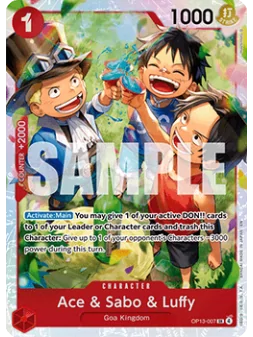 Compra Ace & Sabo & Luffy (OP13-007) (V.1) de Bandai al mejor precio (